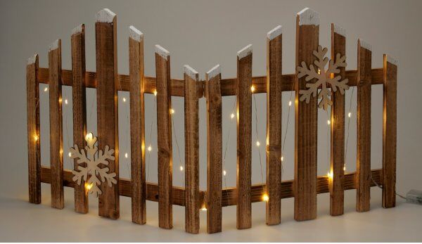 Koopman Hegn Dekoration Med Led, Fyrretræ, 76x2x38cm