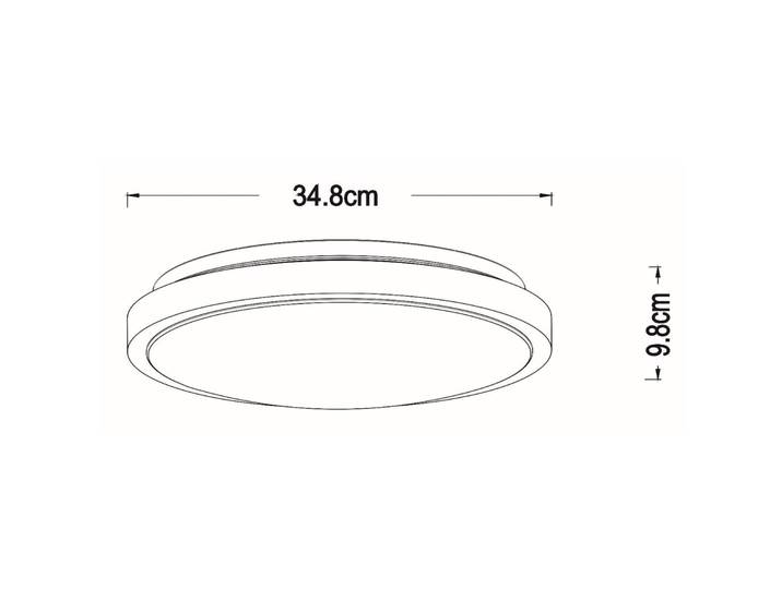 Lucide LED Deckenleuchte Dasher, weiß / opal, für Badezimmer, Kunststoff