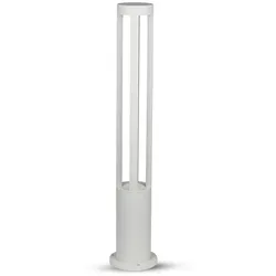 Pollerleuchte Außenlampe Gartenleuchte Aluminium Weiß LED IP65 wetterfest H 80cm