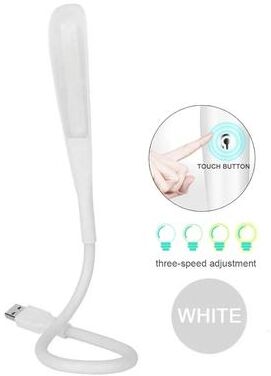 Smart Shopping Spot Portable USB LED Light Touch Sensor Dimmable Desk Lamp For Laptop PC Power Bank Reading white