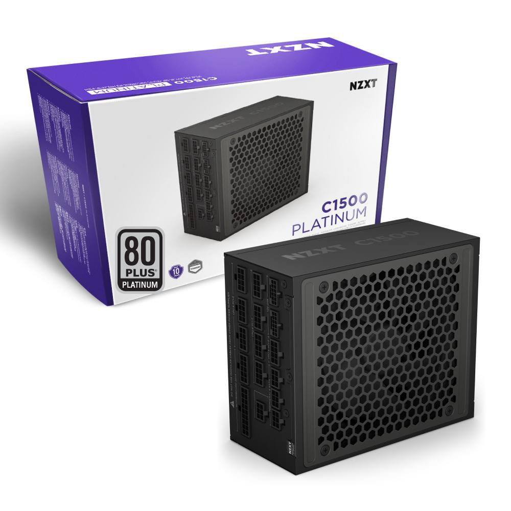 NZXT C1500 1500W Gaming Netzteil 80+ Platinum, ATX3.1 PCIe5.1 modular 140 mm Lüfter PA-5P1BB-EU