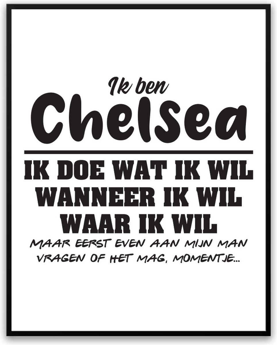 Chelsea Fotolijst met glas Partner toestemming vragen - 50 x 70 cm