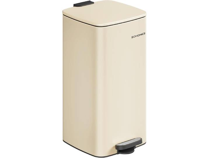 Mülleimer 30L platzsparend sandbeige Stahl