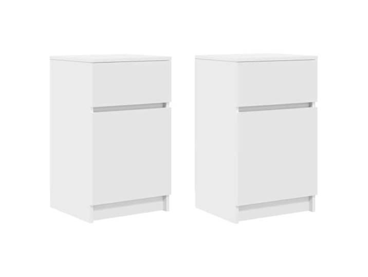 LMTYOENFG Nachttisch 2er Set Weiß, 39x35x65 cm Nachtschrank Holzwerkstoff Praktisches 2er-Set fürs Schlafzimmer mit beidseitig montierbarer Tür, pflegeleichter Oberfläche und solider Standfestigkeit.