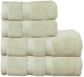 Home Weavers Inc Home Weavers Elegance Essentials 550GSM Cotton Zero Twist Super Absorbent Bath Towel Set of 4