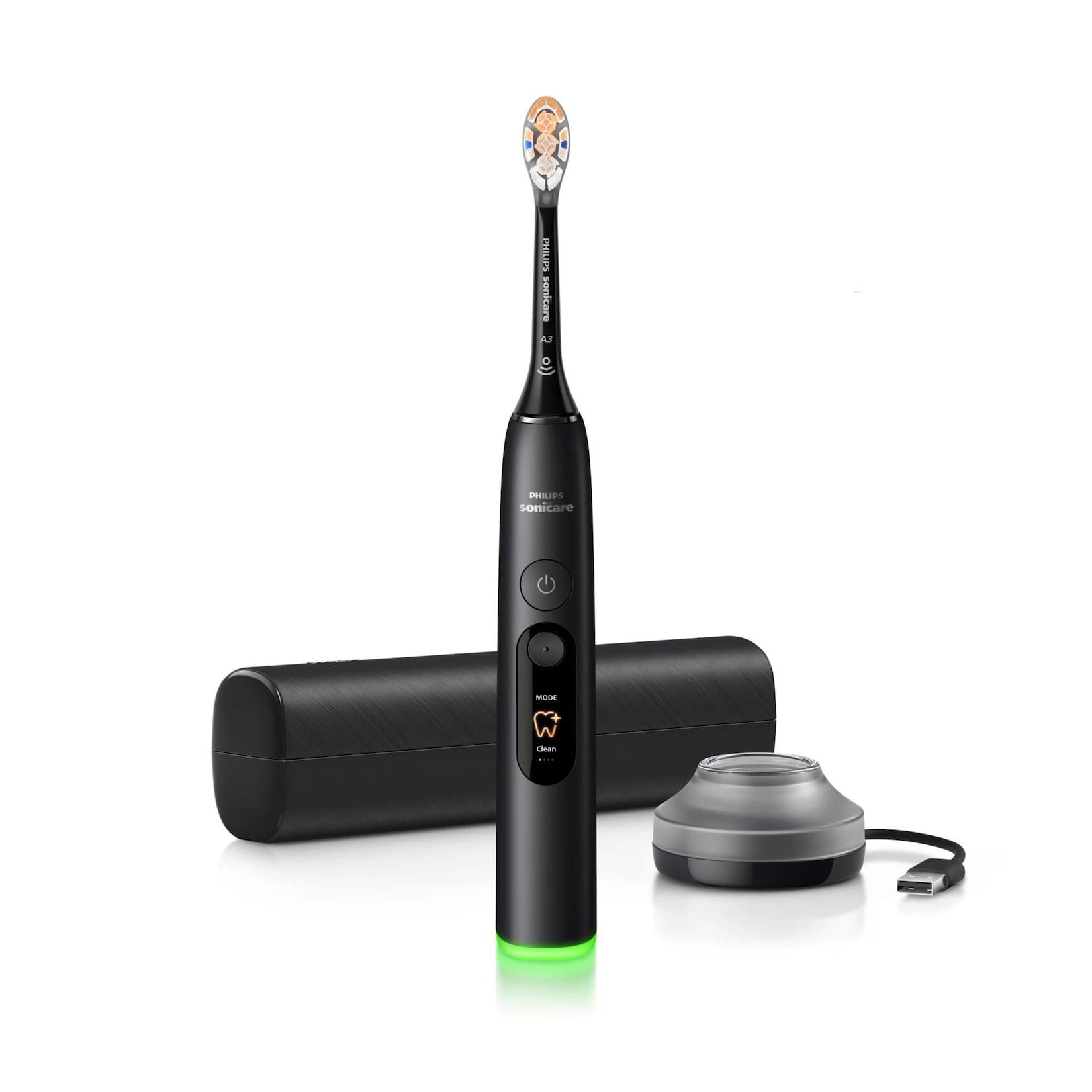 Philips HX8311/12 DiamondClean Schallzahnbürste (Next-Generation Sonicare Technologie, 5 Putzprogramme, 3 Intensitäten, intelligente Andruckkontrolle, personalisierte Pflege mit interaktiven Display und Sonicare App, Premium-Reiseetui mit Ladefunktion, USB