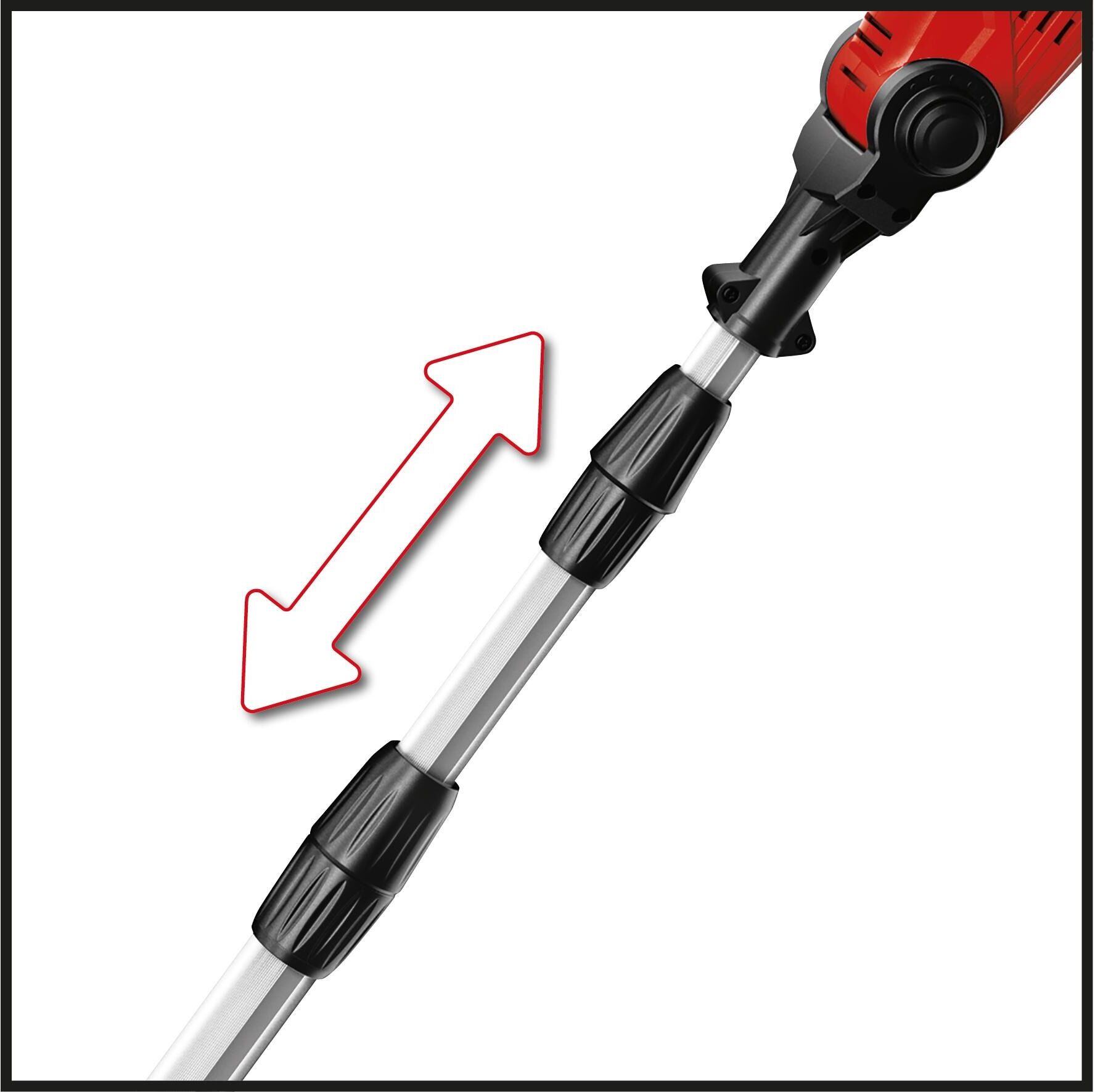 Akku-Heckenschere EINHELL "Akku-Hochheckenschere GE-HH 18/45", rot (bunt), Gartenscheren-Maschinen, Akku-Heckenschere bunt Einheitsgröße