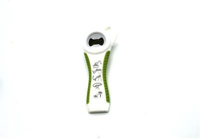 Inspire Daily Merch Multifunctional Beer Bottle Opener With Anti Slip Handle Durable Portable Tool For Camping And Home Use white Green