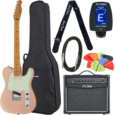 Harley Benton TE-62CC SP Bundle Shell Pink