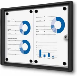 Showdown Displays, Informationsschild, Showdown Displays Schaukasten Economy schwarz 2x DIN A4
