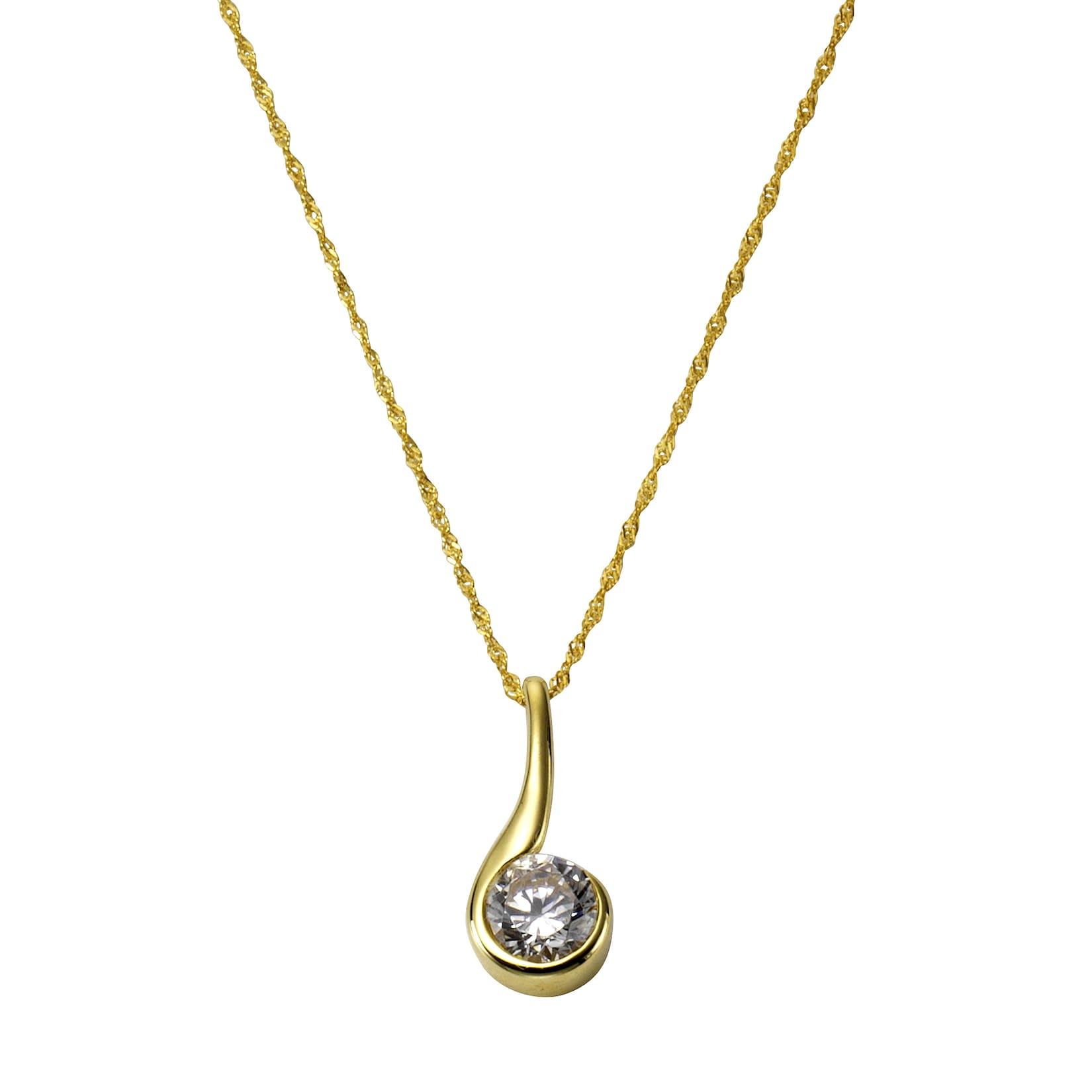 Celesta Gold Halskette 375/- Gelbgold Zirkonia