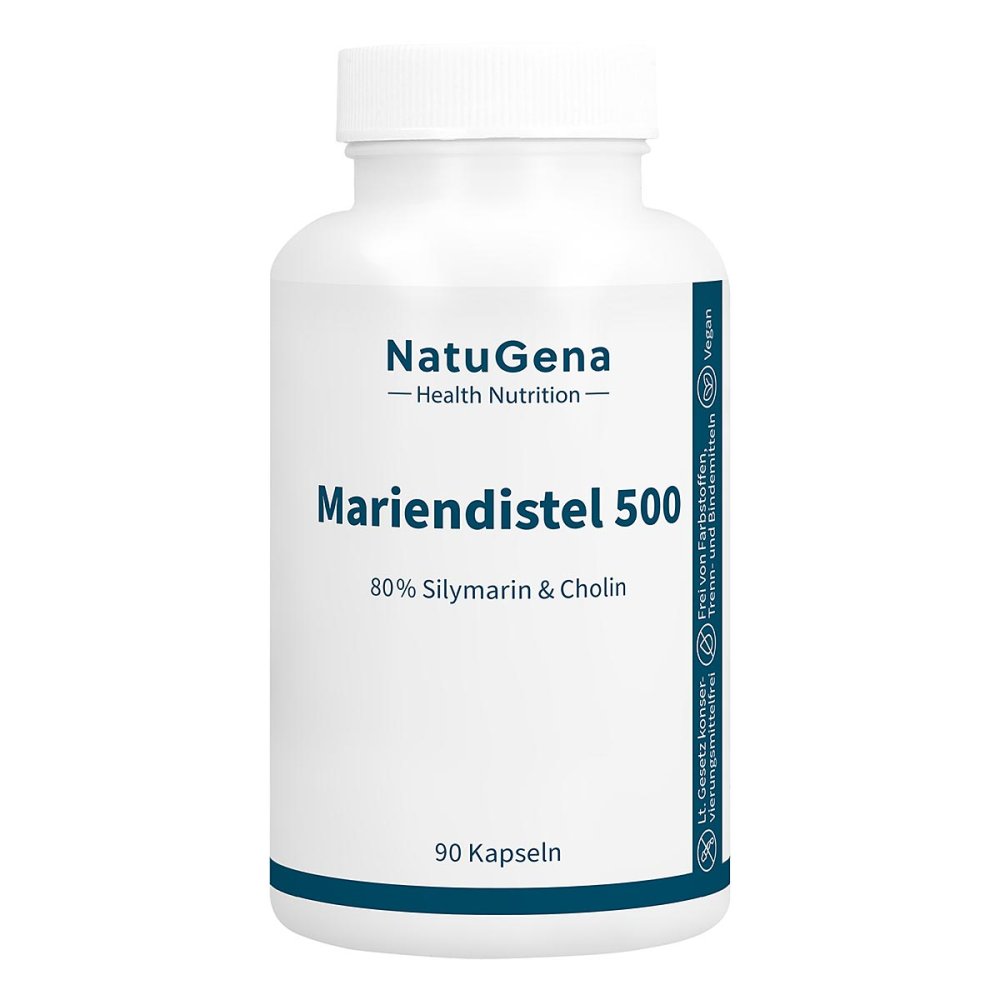 NatuGena GmbH Mariendistel 500 Silymarin & Cholin Vegan Kapseln 20339315