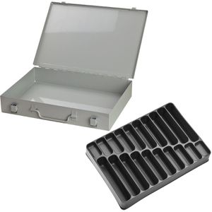 ADB Sortimentskasten 88614, 33 x 5 x 23cm, Metall, mit 20 Fächern