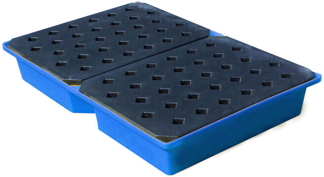Bac de rétention PE avec grille pour petits récipients 119,5x79,5x18,5 cm ; emtez (ST100B)