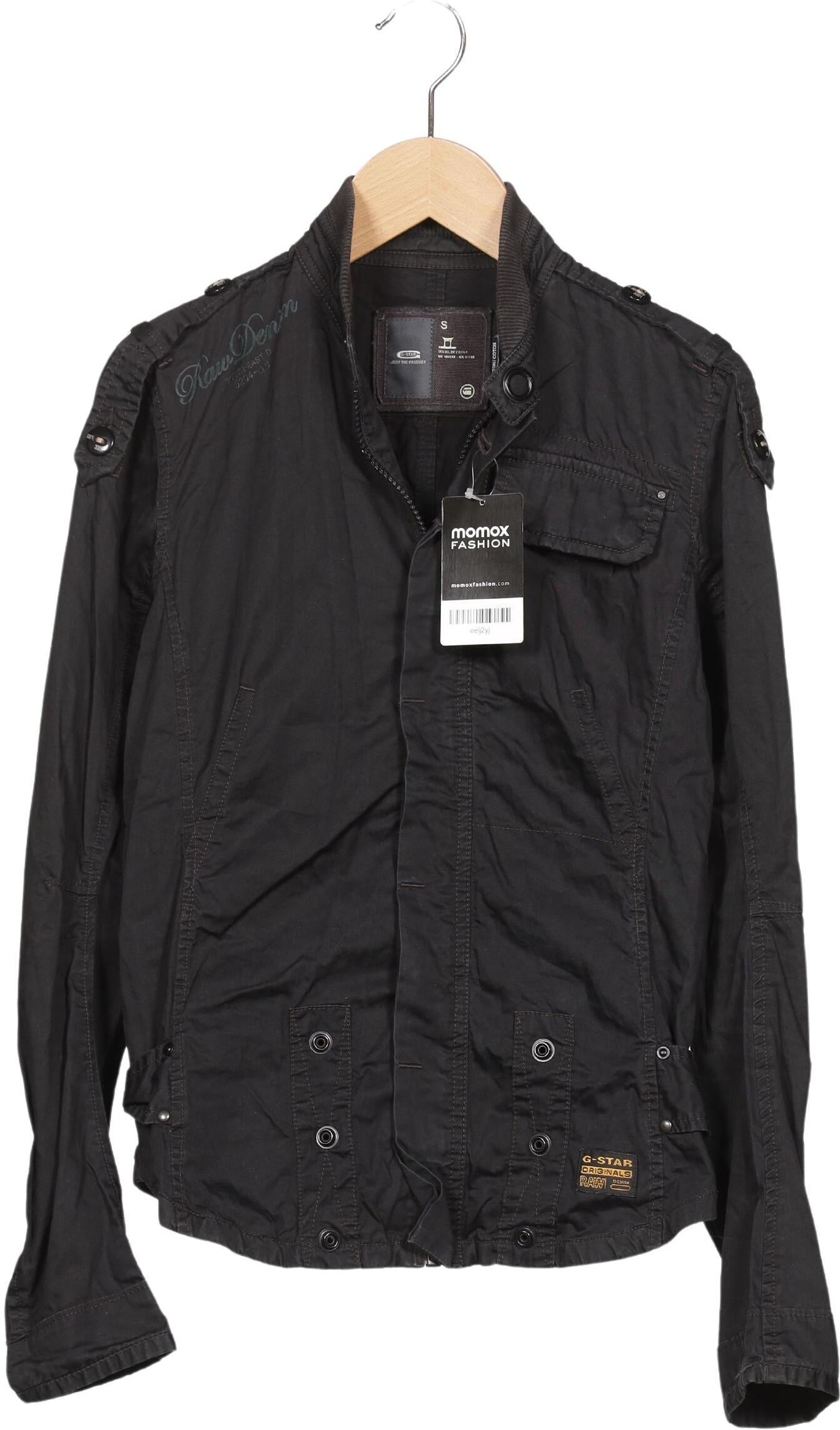 G Star RAW Damen Jacke, Schwarz, Gr. S, Baumwolle - Second Hand