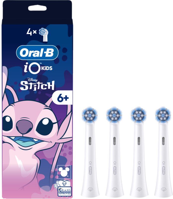 Oral-B iO Kids Disney Stitch Angel toothbrush replacement heads for children 6 y+ 4 pc