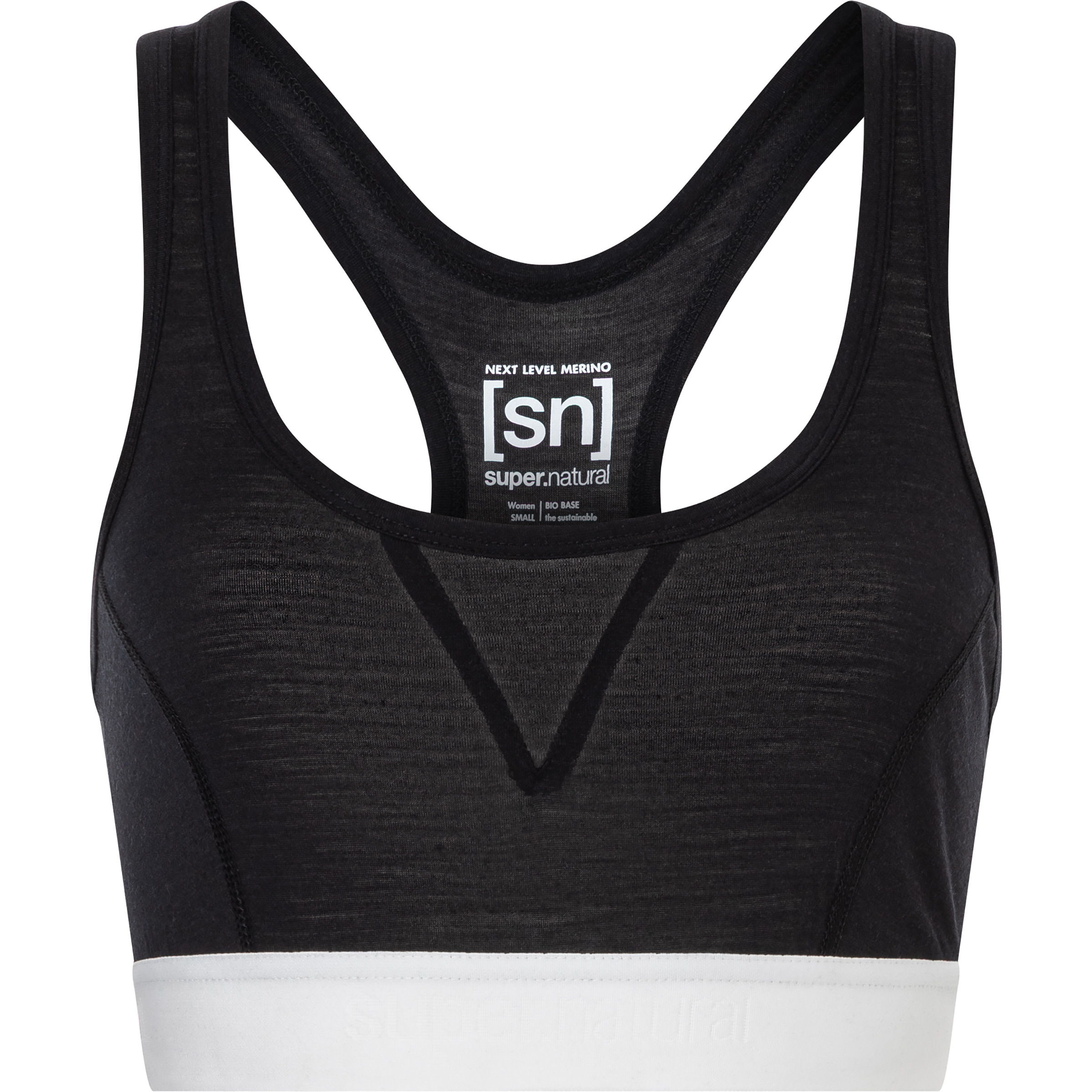 Super.Natural Bio Semplice Sport BH Damen Sport-BHs schwarz Größe XL Hautfreundlich Merinowolle