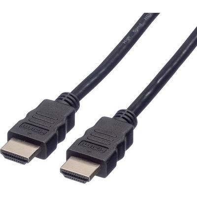 Value HDMI Anschlusskabel HDMI-A Stecker, HDMI-A Stecker 3.00 m Schwarz 11.99.5903 8K UHD, doppelt geschirmt HDMI-Kabel