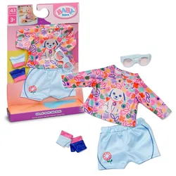 BABY born Fahrrad-Outfit mit Shorts, Shirt & Brille für 43 cm Puppen
