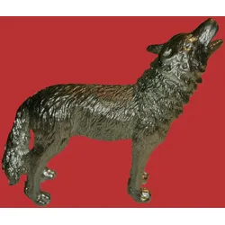 Zinn Giessform Heulender Wolf - Silikonform hitzebeständig - benötigt ca. 280g Reinzinn
