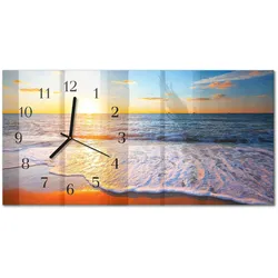 WANDUHR aus Glas 60x30 cm - Sonnenuntergang