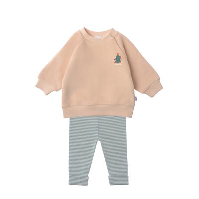 Sweatanzug LILIPUT "Tannenbaum", Mädchen, Gr. 98/104, bunt (mehrfarbig), 80% Baumwolle, 20% Polyester, bedruckt, Sportanzüge, bestehend aus Leggings und Sweatshirt