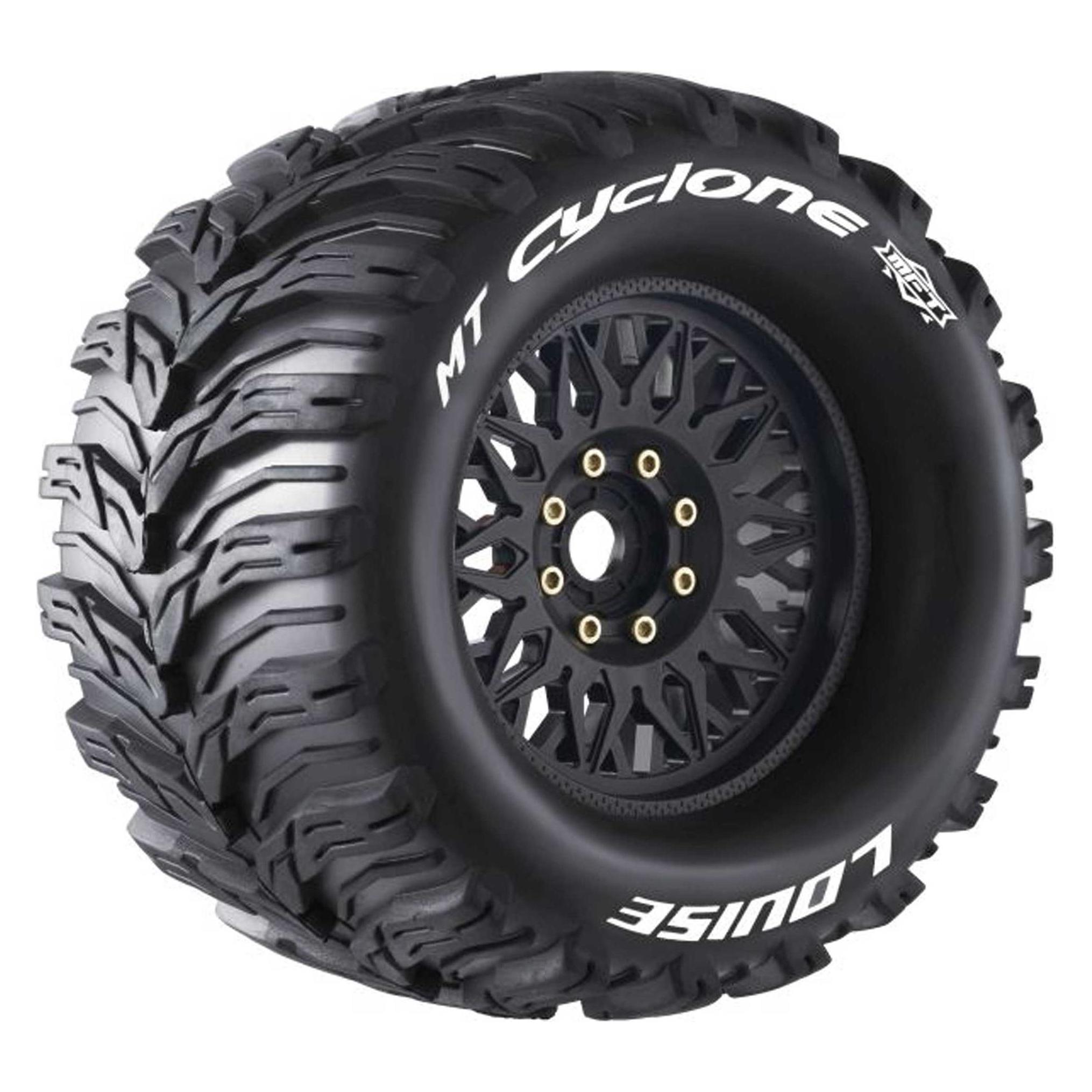 Louise MT-CYCLONE 1/8 SPORT (2) Uni-Sechskant tauschbar Felge schwarz 0 & 1/2 OFFSET HEX 17MM (LOUT3323X)