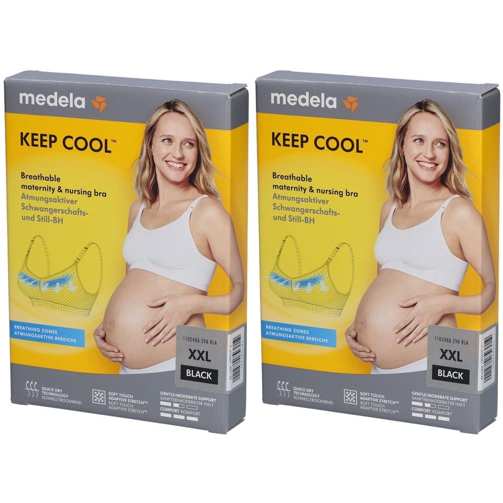 Medela Keep Cool BH XXL schwarz 2x 2x1 St