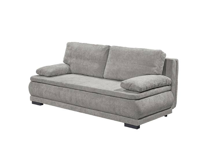 Schlafsofa Grau Chenille Edisa 211 x 92 x 108cm Schwarz Modern