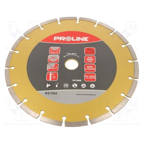 Proline Pro-Line DIAMANTKLINGENSEGMENT. (BAUMATERIAL) 230 * 2,8 * 7,5 * 22,23 (86104)