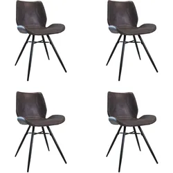 Stuhl-Set Barron 4er-Set ca. 47x82 cm Anthrazit