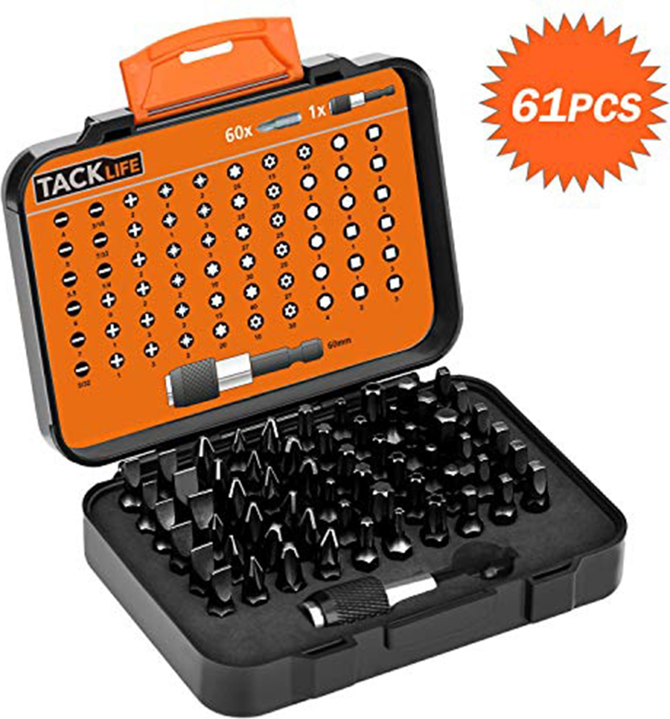 TACKLIFE PSDB1A precisie schroevendraaierset met 61 magnetische bits