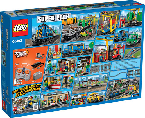 LEGO 66493 City Güterzug Value Pack Super Pack 4 in 1 (enthält 60050, 60052, 7499, 7895) LEGO