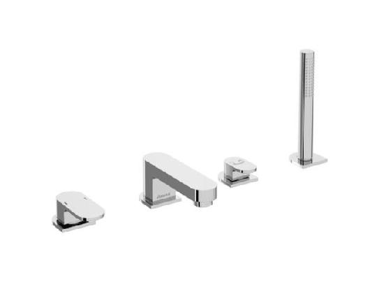 Ravak Chrome - Badewannenarmatur für Wannenrand, 4-Loch-Montage, Chrom X070170