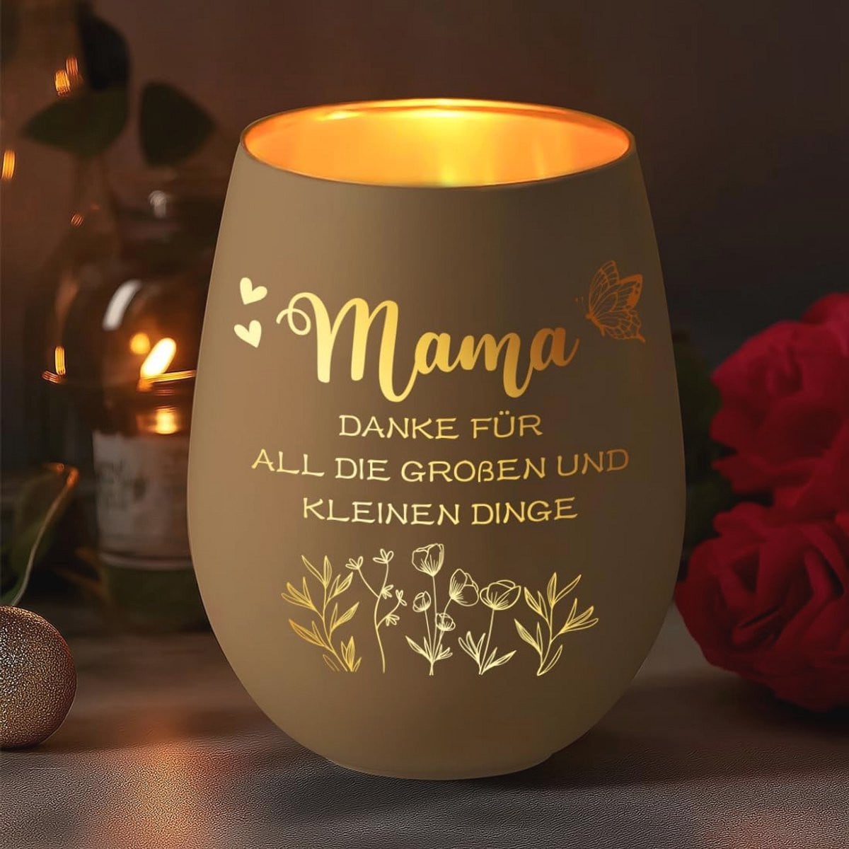 Glazen windlichten voor moederdag