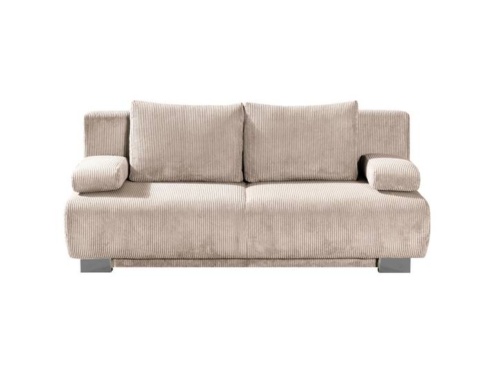 Novel Schlafsofa Rowan, Creme, Metall, 2-Sitzer, Füllung: Schaumstoff, 196x89x94 cm, Stoffauswahl, Wohnzimmer, Sofas & Couches, Schlafsofas, Schlafsofas mit Bettkasten