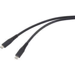 Renkforce USB-C® Kabel USB4® USB-C® 0.50 m Schwarz TPE-Mantel RF-6662038