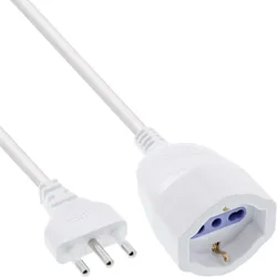 InLine Strom-Verlängerung Schutzkontakt ITALIEN Stecker L / Buchse F, 3m
