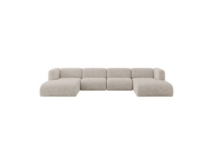 WOHNLANDSCHAFT MIRA-U2 408x179x70 Beige Velours