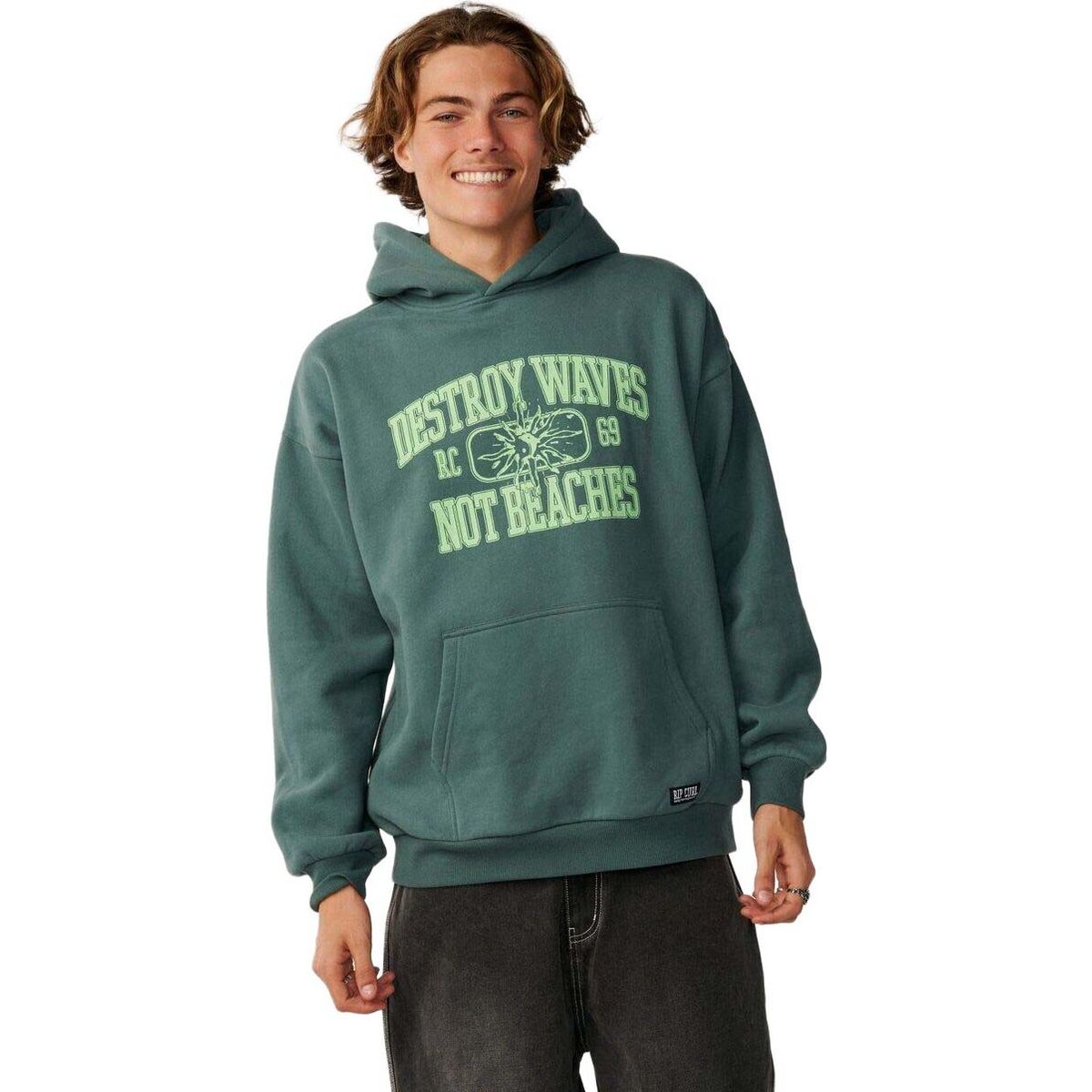 RipCurl Disorder Hood muted green (8088) S 0CIMFL-8088-S