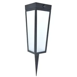 Lutec 6996601012 LED-Gartensolarsäule mit Bewegungssensor Dias 1x8,4W | 900lm | 2700-6500K | RGB | IP44 - steckbar, schwarz