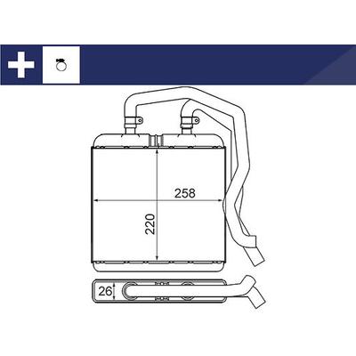 Mahle Wärmetauscher, Innenraumheizung [Hersteller-Nr. AH12000S] für Iveco