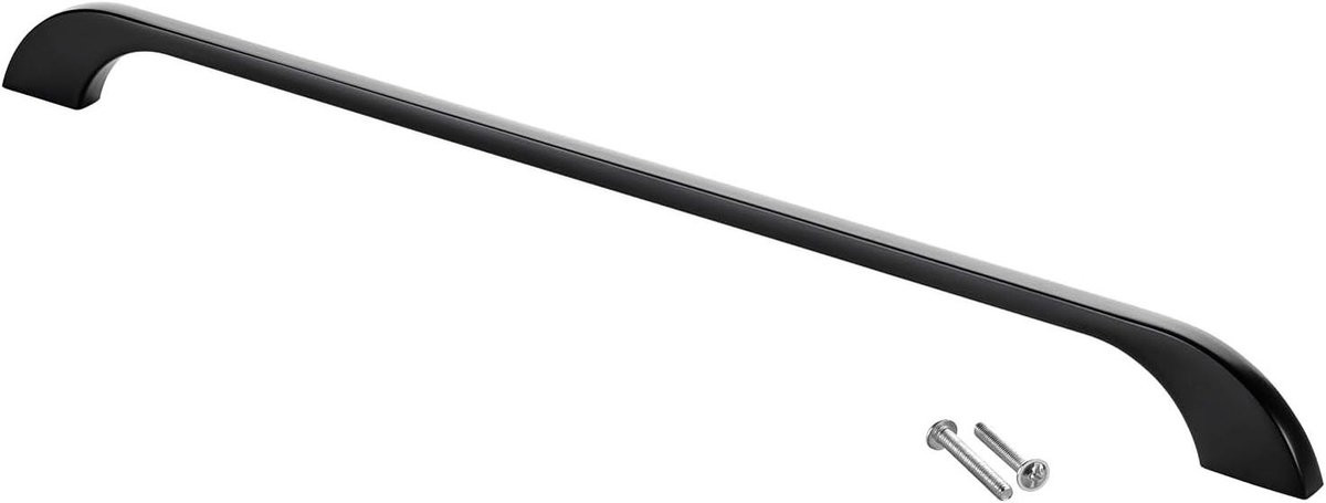 Meubelgreep Aluminium Mat Zwart Design - Boorgatafstand: 320 mm