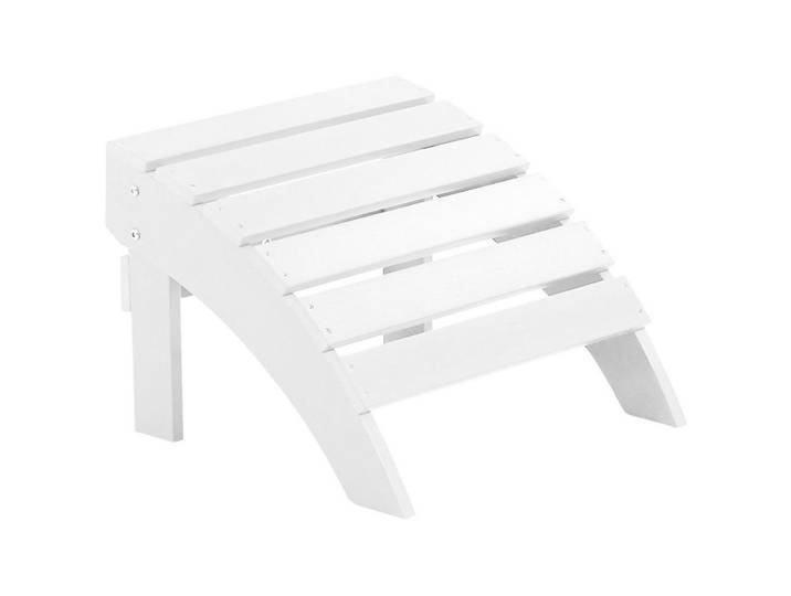 Beliani Fusshocker Kunstholz weiß Adirondack, Weiß, Kunststoff, 50x34x43 cm, Gartenmöbel, Gartensessel, Gartenhocker