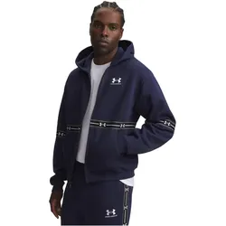 UNDER ARMOUR Icon Fleece Taped Kapuzenjacke Herren 410 - midnight navy/white L