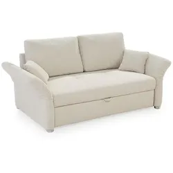 Schlafsofa Luca Stoff Beige Hellbeige 141 x 201 cm