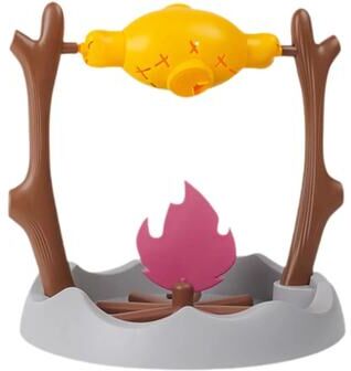Inspired Living Rotating Chicken Leg Cat Treat Puzzle Feeder Toy yellow