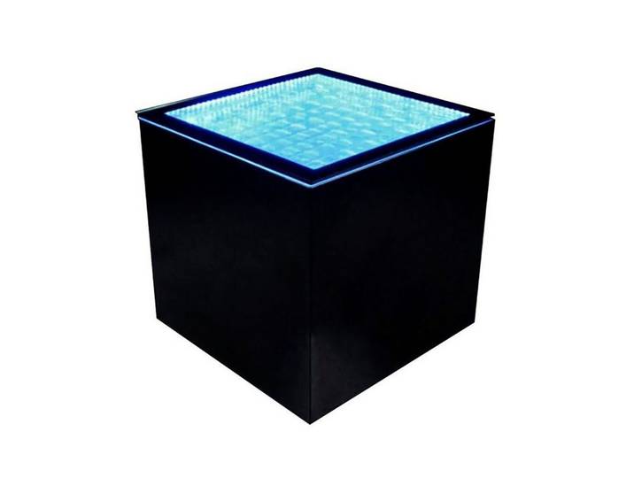 Xlmoebel Beistelltisch LED-Beistelltisch mit Wasser-Säule und stimmungsvollem Licht (Beistelltisch, Led Quadrat Beistelltisch), Hergestellt in Europa