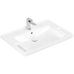 Villeroy & Boch ViCare Wandwaschbecken 800x550x180 mm, weiß Alpin CeramicPlus, barrierefrei, mit Überlauf