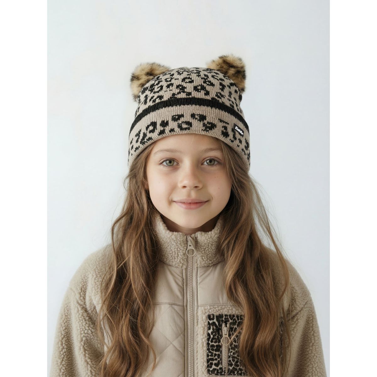 Eisbär Stephie Mütze Kids brushed silver-schwarz/leofell (133) 71133-133